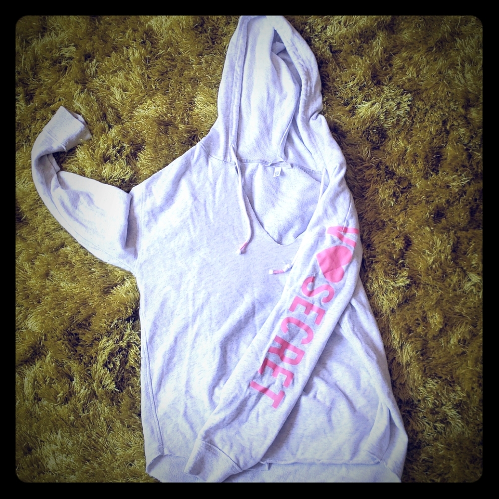 Victoria's Secret hoodie sweater, scoop neck